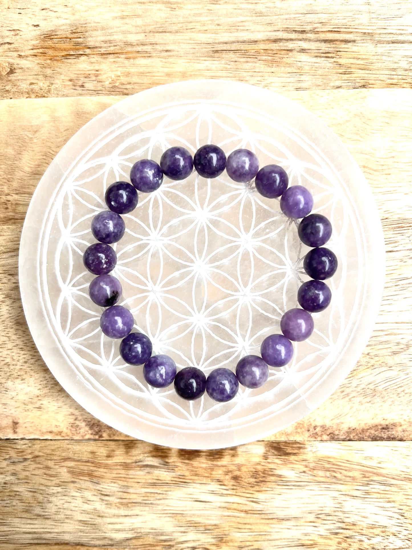 Bracelet Lépidolite A 22eur 8mm