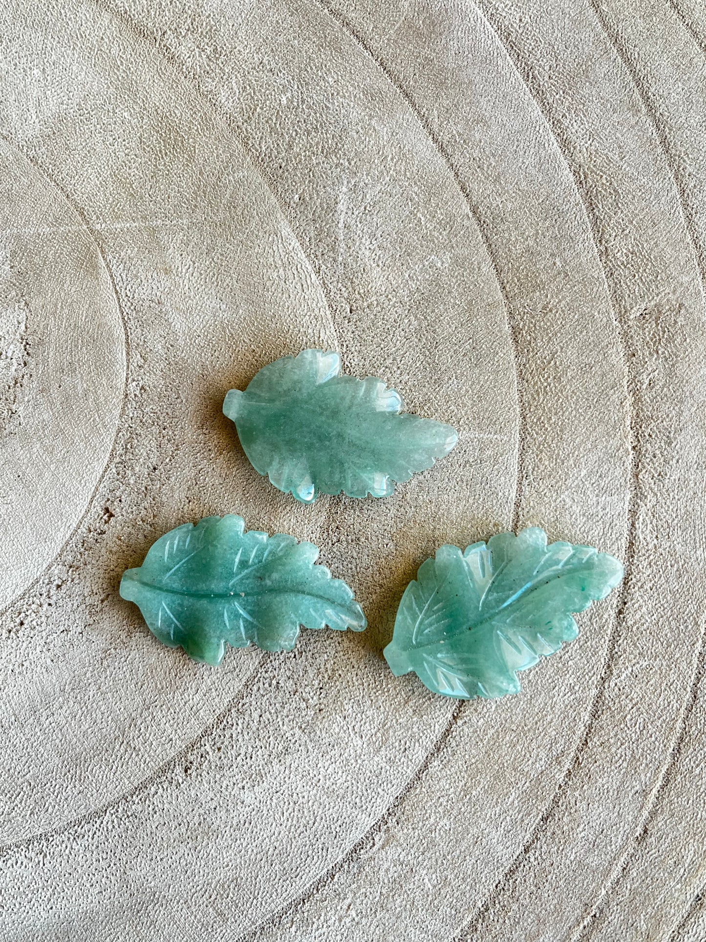 Aventurine verte forme feuille 12eur
