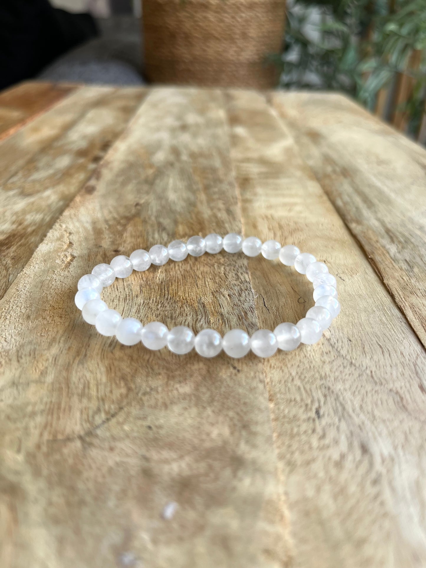 Bracelet Labradorite Blanche A 6mm petite taille 22eur