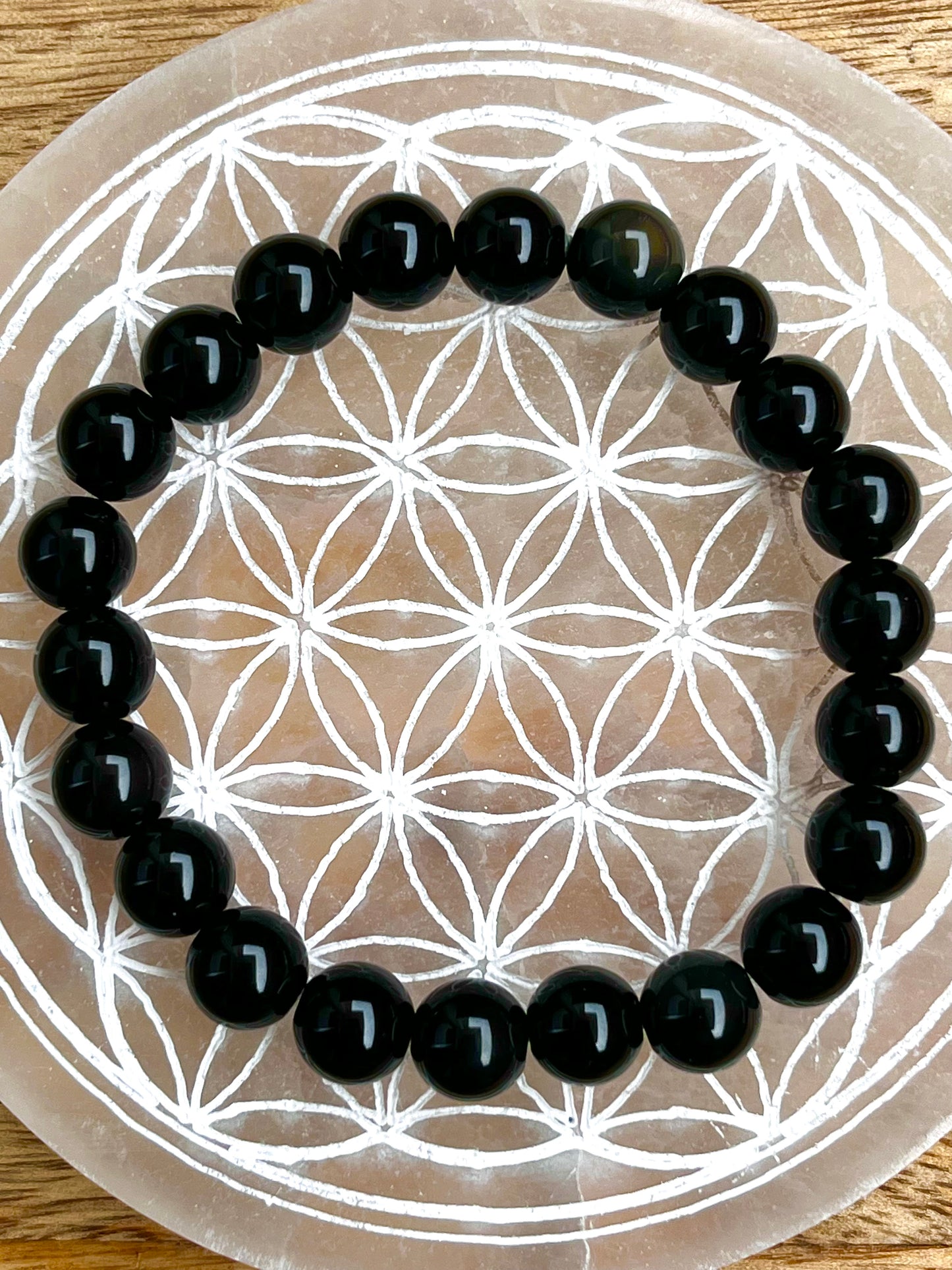 Bracelet Obsidienne Œil Céleste 8mm