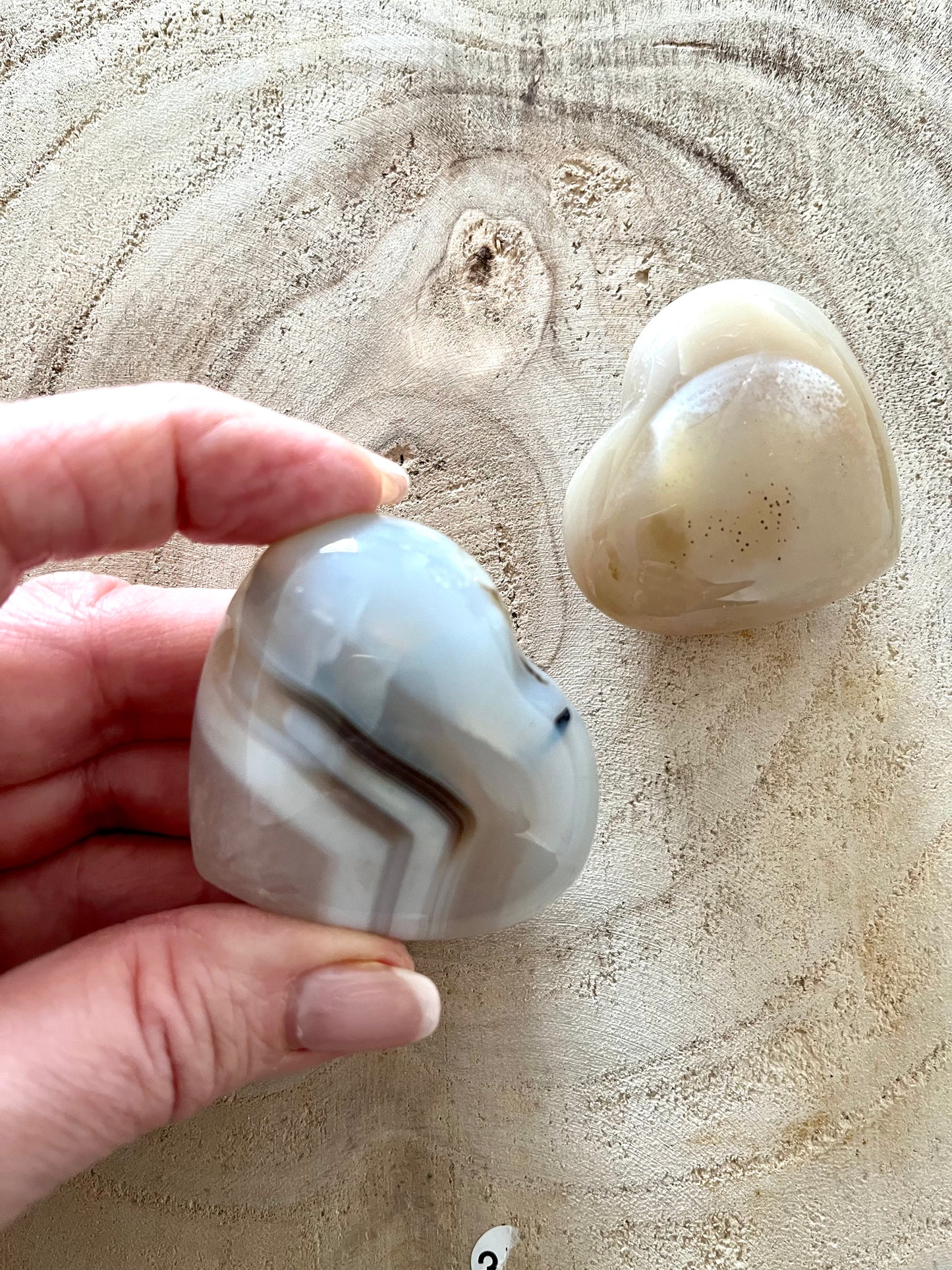 Agate naturelle forme cœur promo 5€