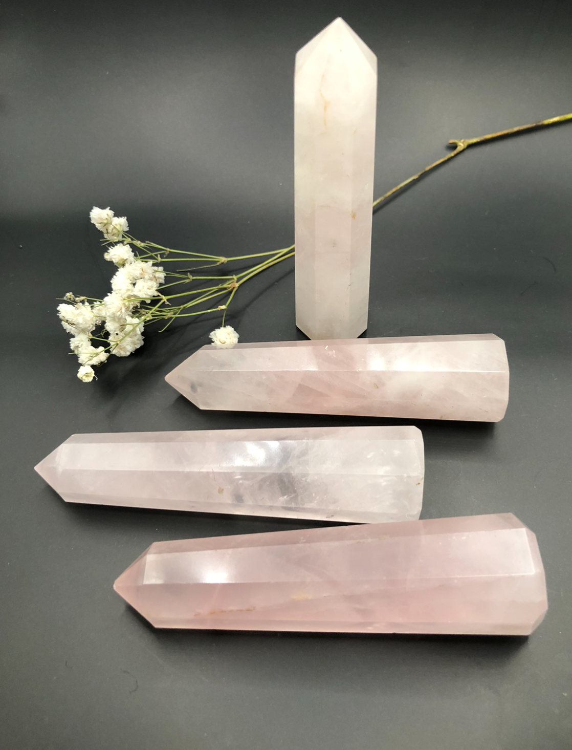 Obélisque en Quartz rose Promo 20€