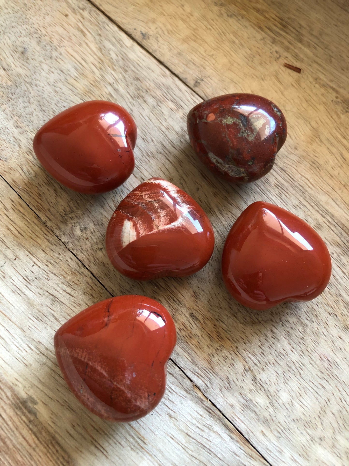 Cœur en Jaspe rouge