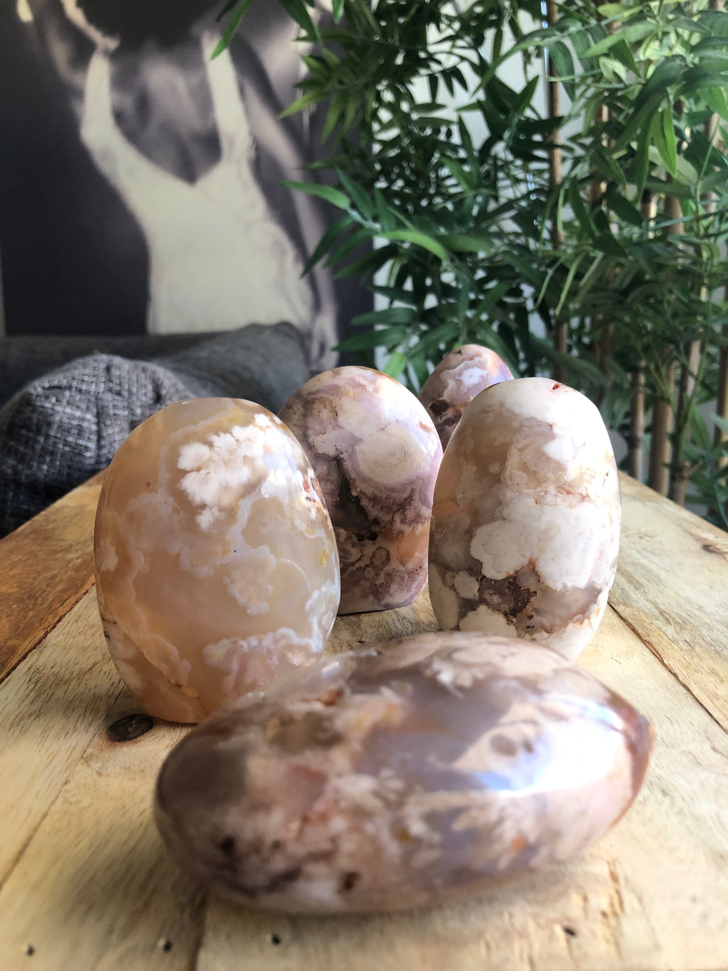 Agate fleur de cerisier en forme libre Promo 20€