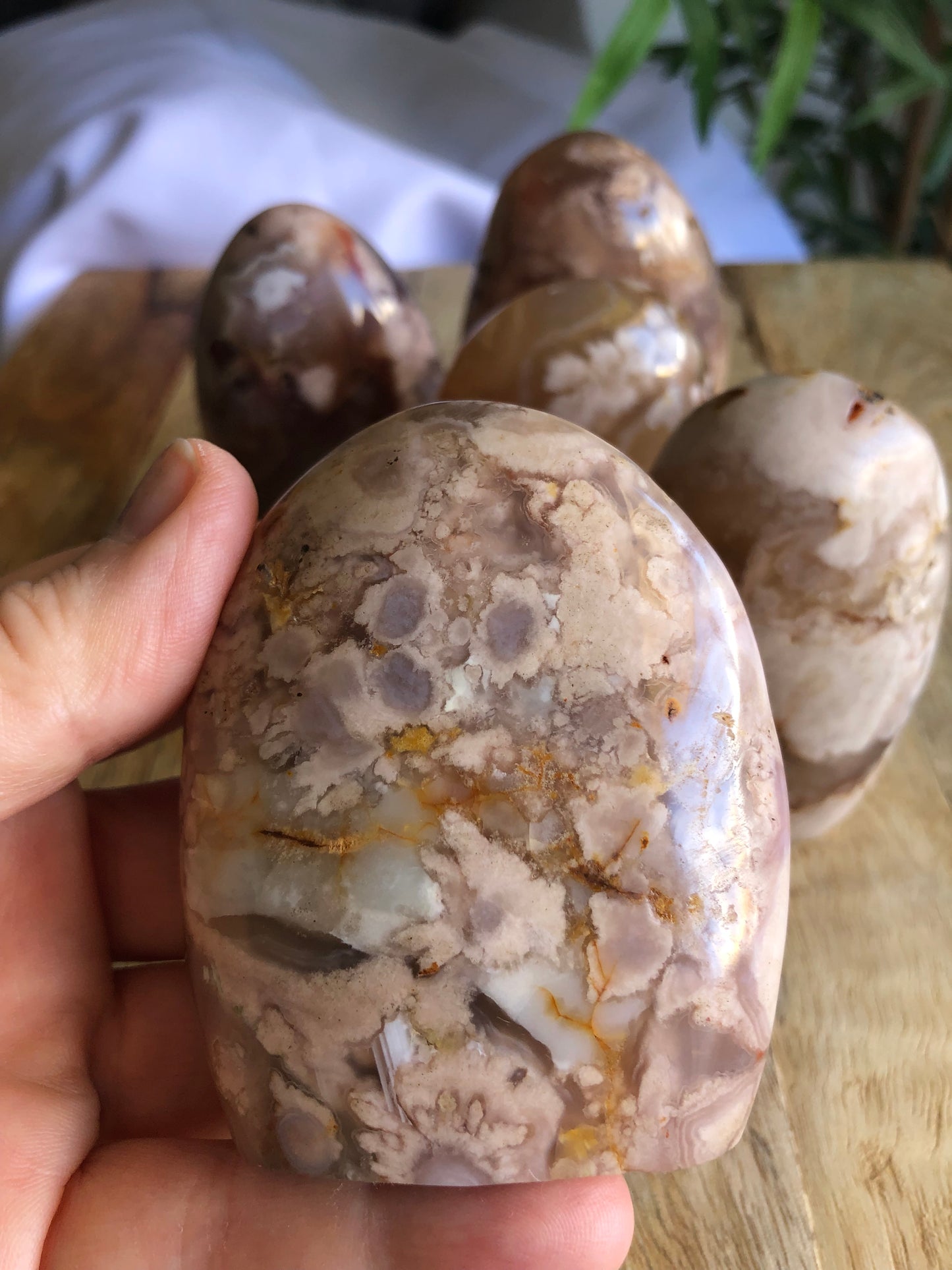 Agate fleur de cerisier en forme libre Promo 20€