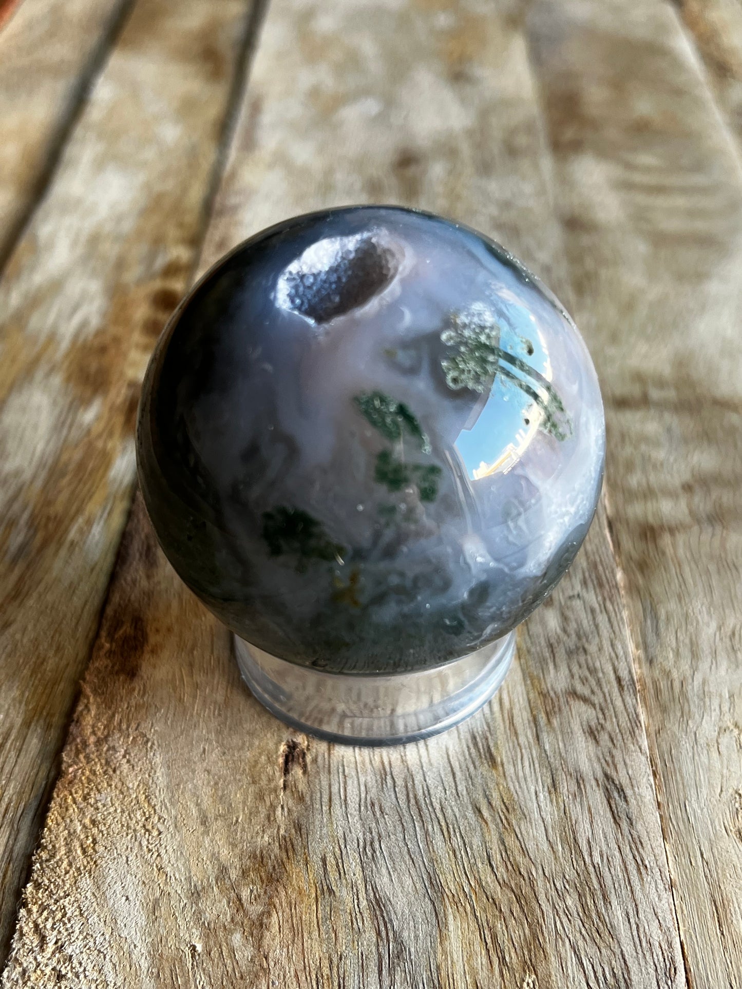 Agate Mousse forme de sphère