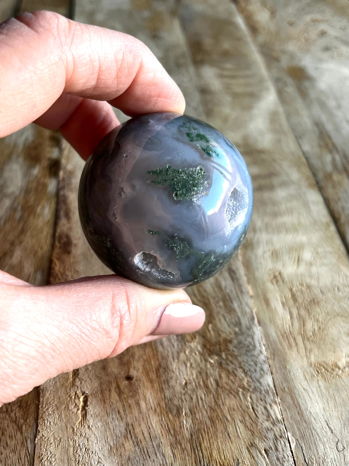 Agate Mousse forme de sphère