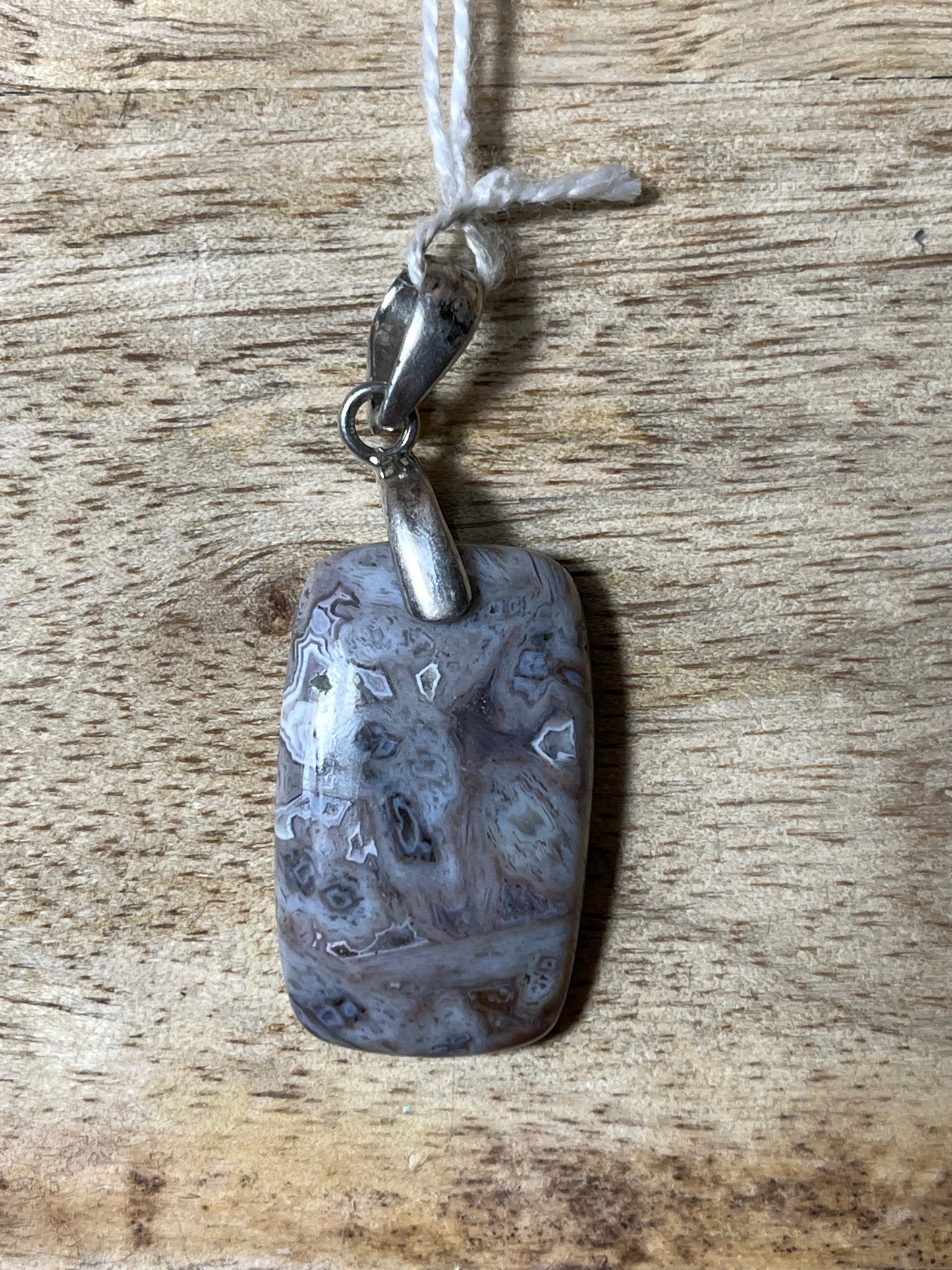 Pendentif Agate tubulaire Argent rhodié 925 promo 25€