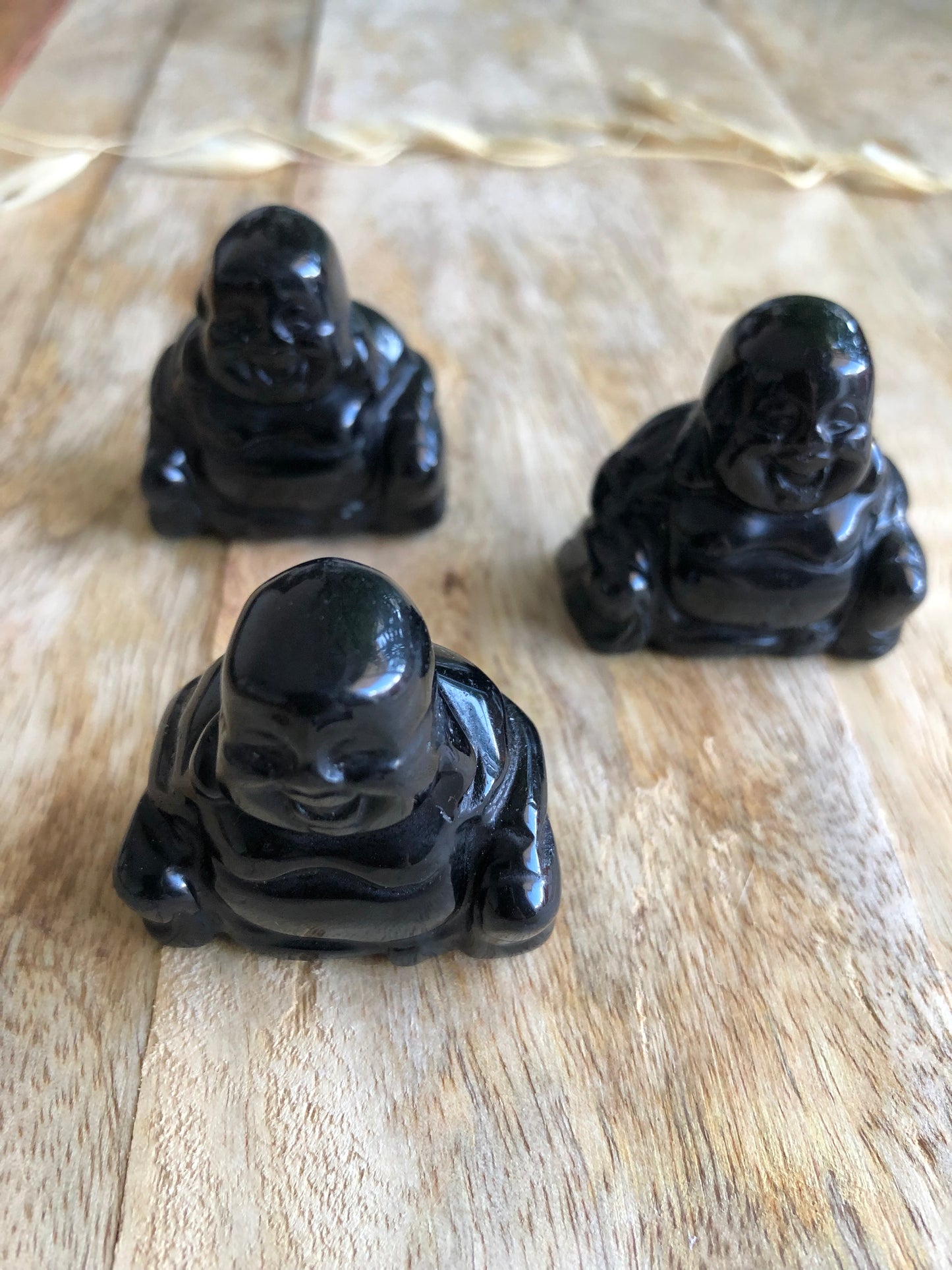 Bouddha 40mm Obsidienne noire